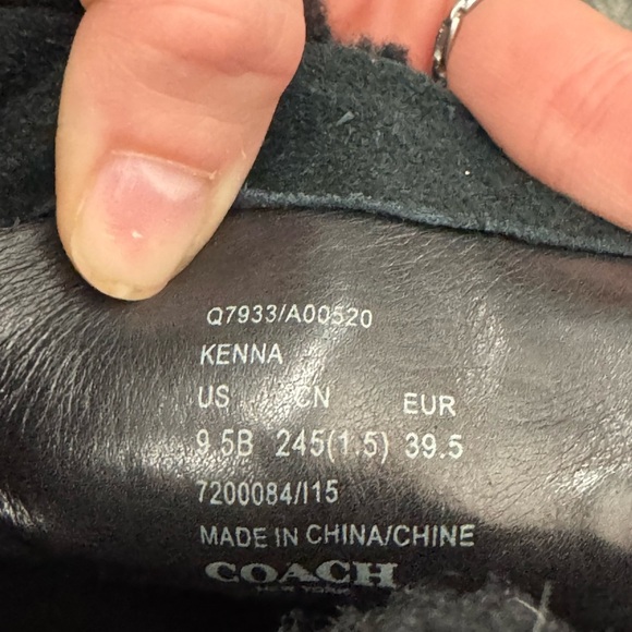 COACH Black Shearling Suede Kenna Bootie - Picture 8 of 8